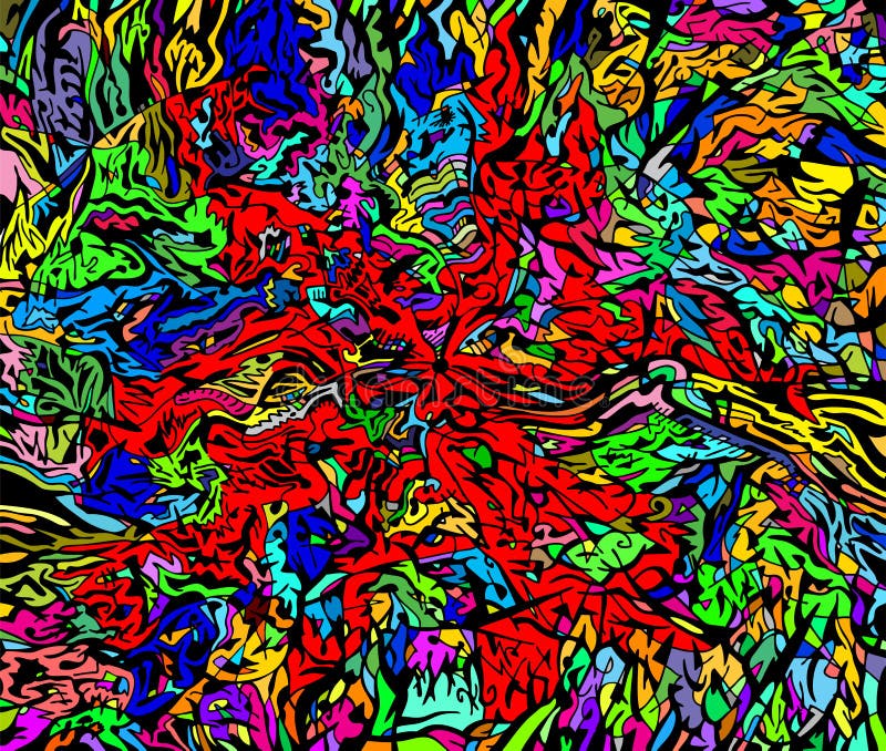 Vibrant multi-color background Fire in jungle