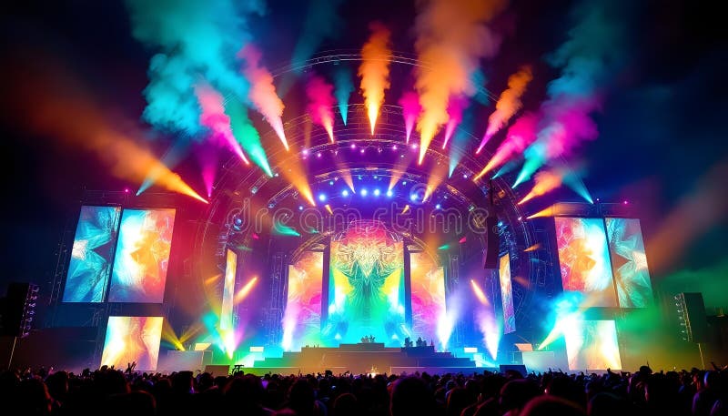 Vibrant Music Festival Crowd