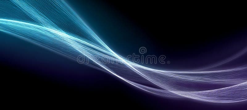 Vibrant Neon Light Waves Flowing in Abstract Motion Design, Creating a Futuristic Atmosphere. vector illustration
