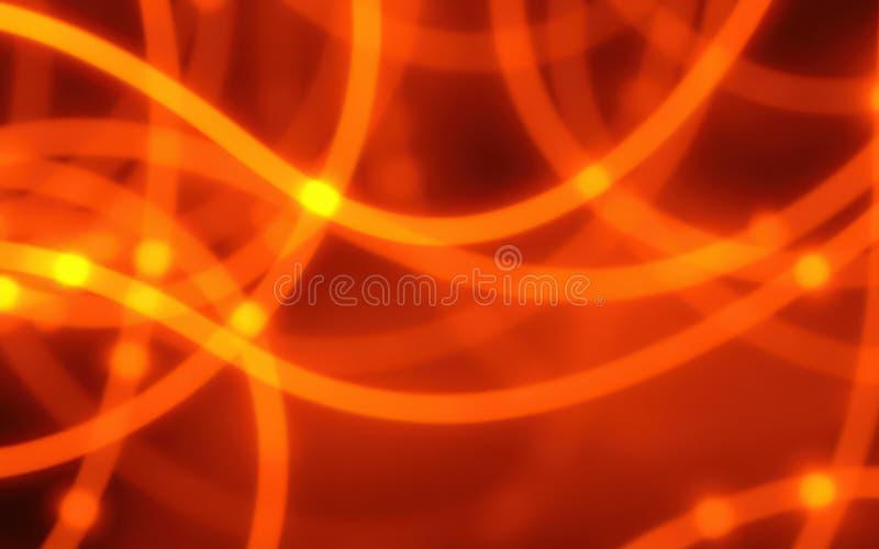 Vibrant orange abstract lines creating a dynamic pattern in a warm, glowing atmosphere. Bright orange lines weave together, forming an intricate web of light. The warm glow creates an energetic feeling, inviting exploration of the design. AI generated