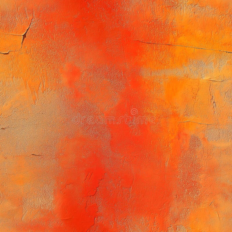 Vibrant orange and red texture with abstract brushstrokes stock image