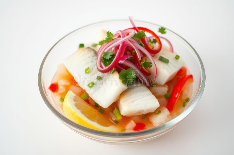 Livlig peruansk ceviche-njutning royaltyfri illustrationer