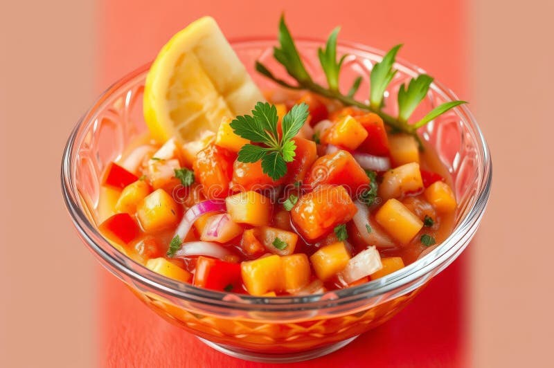 Vibrant Peruvian Ceviche Delight vektor illustrationer