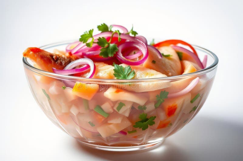 Vibrant Peruvian Ceviche Delight royaltyfri illustrationer