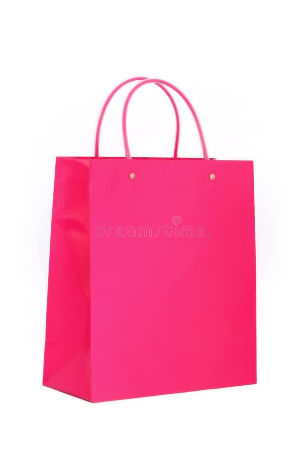 Vibrant Pink Shopping Bag stock photo. Image of shopping 1604260