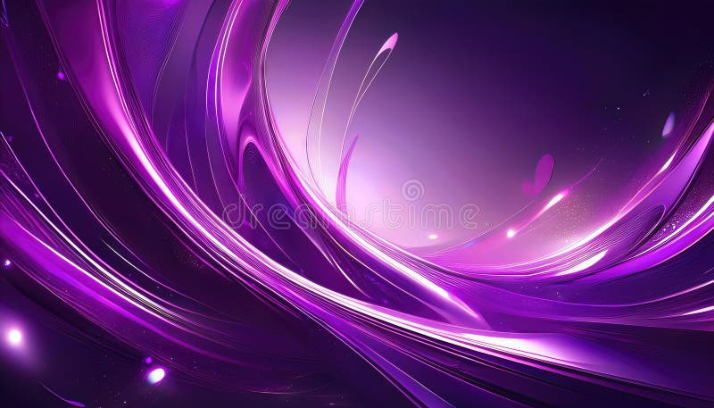 Vibrant Purple Abstracție Lumini luminoase iluminând o pânză adânc nuanțată la Twilight vector illustration
