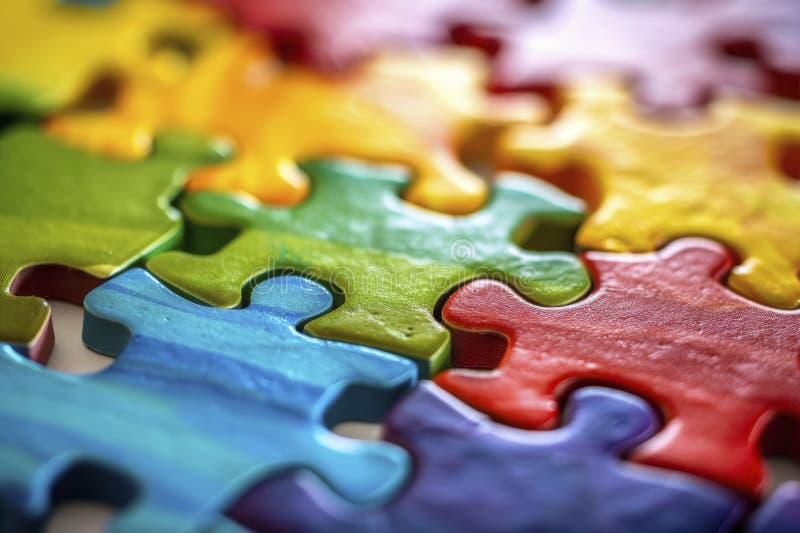 Colorful Autism Awareness Puzzle Stock Photo - Image of diversity