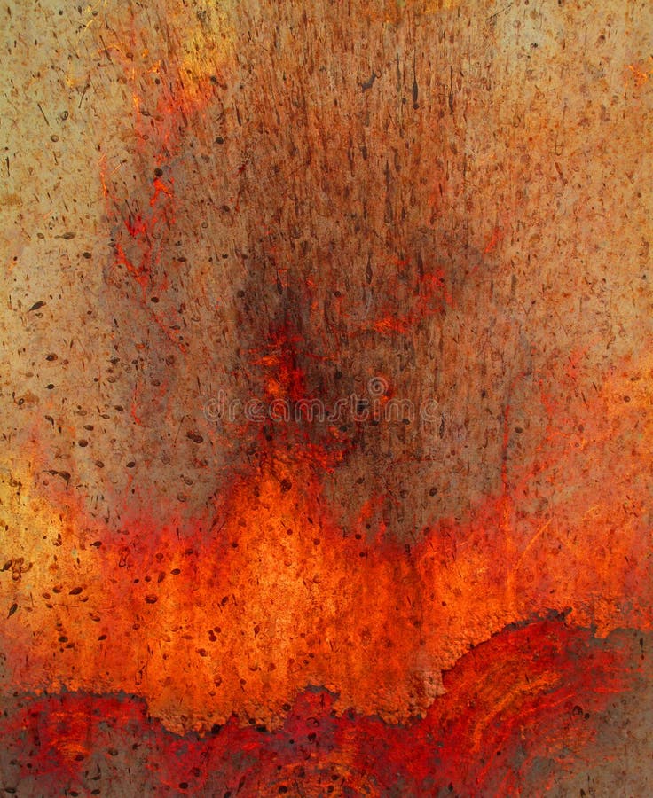 Vibrant Red Rust Volcanic Image Texture. Stock Photo - Image of blast ...