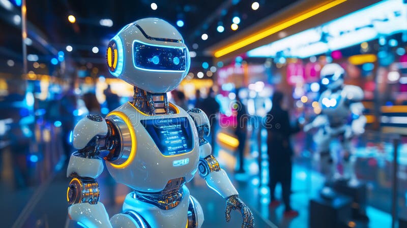 Robots on Display: A Futuristic Robotics Exhibition Teeming with Innovation stock photos