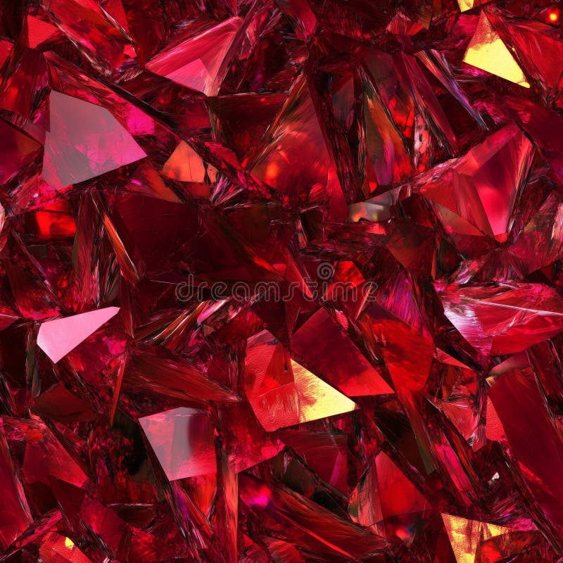 Vibrant ruby-gemstone-fasetter som reflekterar ljus i abstrakt mönster royaltyfria bilder