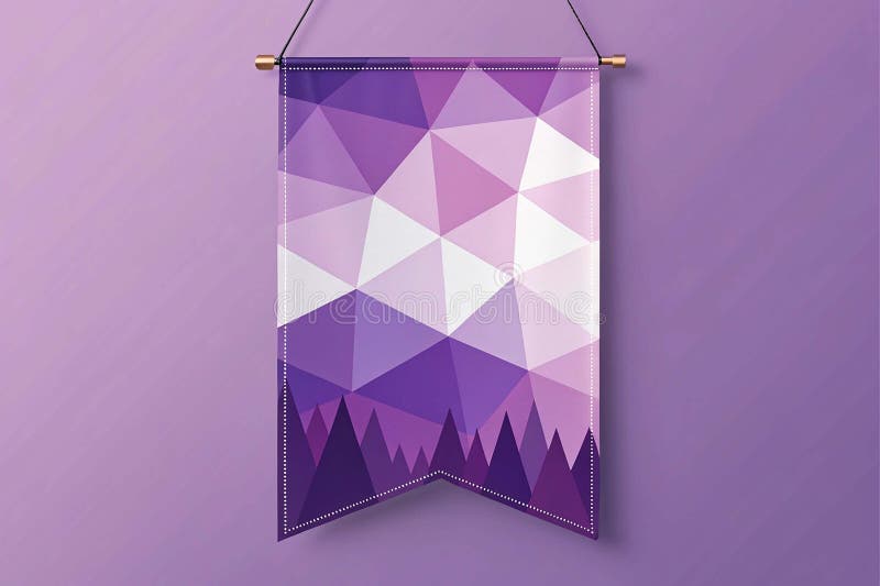 Vibrant Shades of Purple Low Poly Geometric Background royalty free illustration