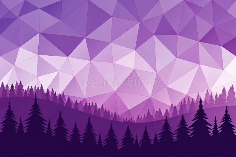 Vibrant Shades of Purple Low Poly Geometric Background royalty free illustration