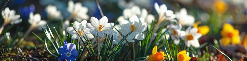 Vibrant Spring Flower Bloom in Sunlit Garden stock photos
