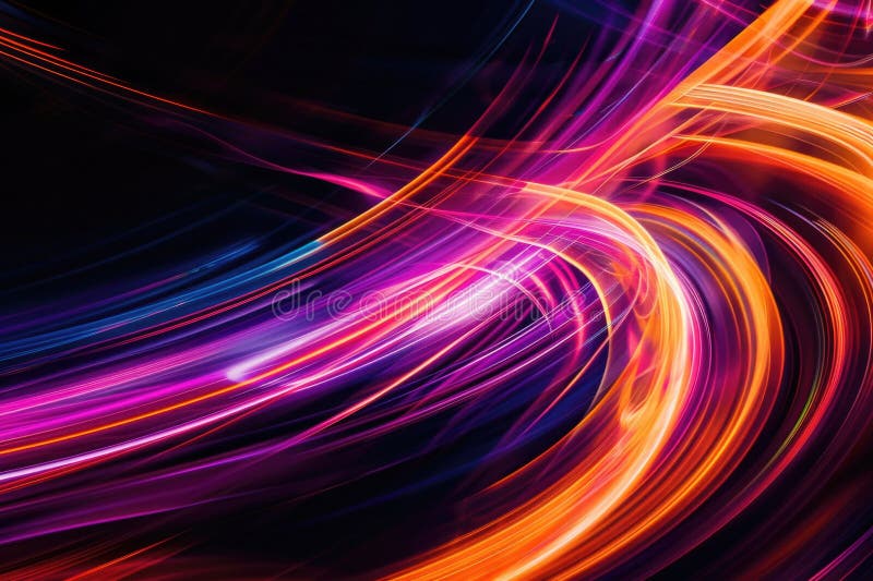 A vibrant swirl on a dark background royalty free stock image