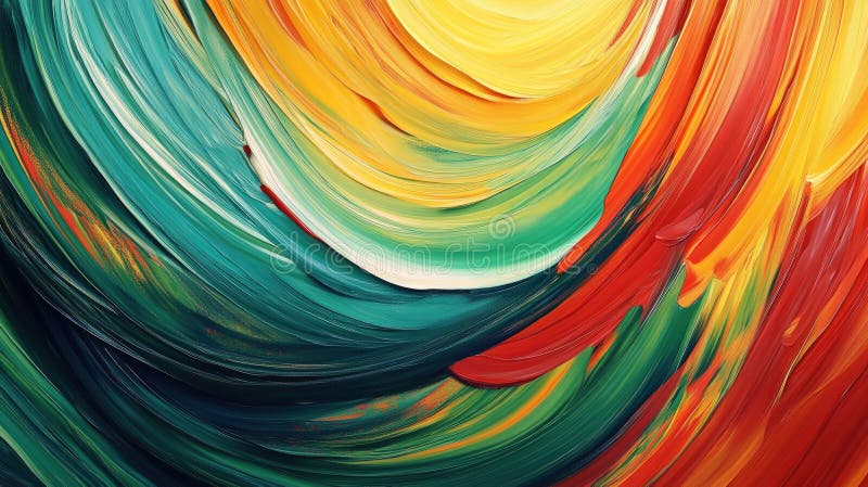 Vibrant swirling abstract paint strokes royalty free illustration
