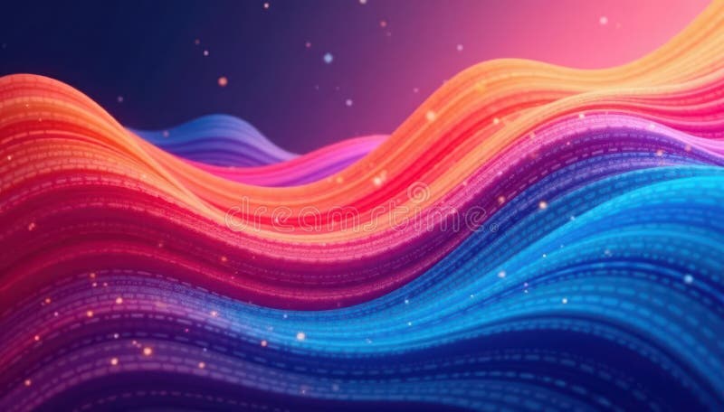 Vibrant, swirling color gradients form dynamic wave pattern , optical illusion, wave, colorful pattern royalty free illustration