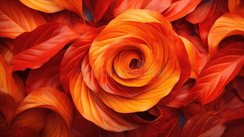 Vibrant swirling leaves royalty free illustration
