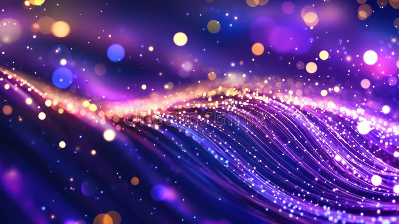 Vibrant swirling lights create mesmerizing abstract background filled with colorful bokeh royalty free stock photos
