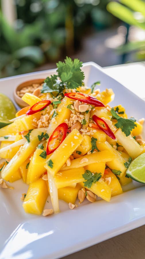 Vibrant Thai Mango Salad with Peanuts and Chili - Perfect for Summer ...
