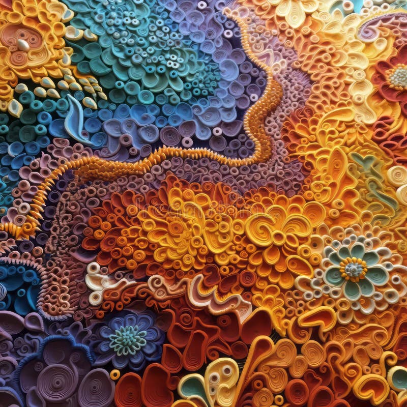 Vibrant Underwater World Unfolds On Colorful Carpet Background
