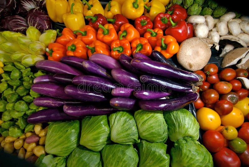 A vibrant vegetable display