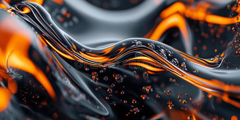 Vibrant Waves create a fluid and dynamic composition, oil stock illustration