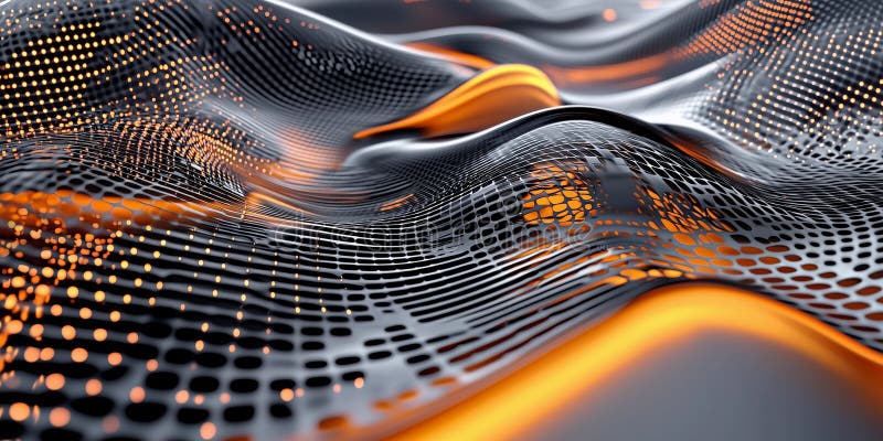 Vibrant Waves create a fluid and dynamic composition, techno vector illustration