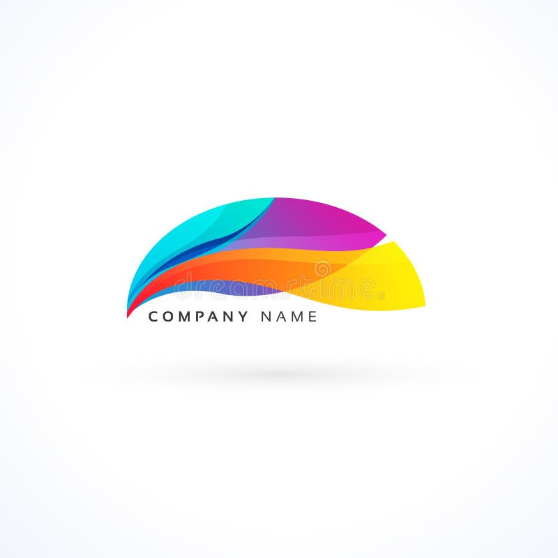 vibrant wavy logo concept vector