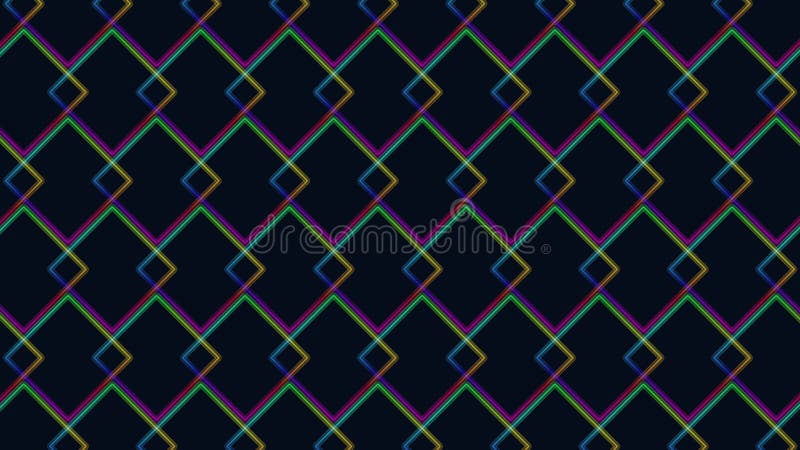 Linii colorate tipare zigzag vibrante pe fond negru vector illustration
