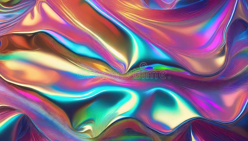 Vibrante Holografía Aceite Arcoiris Abstracción Textos irlandeses y fondo de holograma Kaleidoscópico Capturando una mesmerización libre illustration