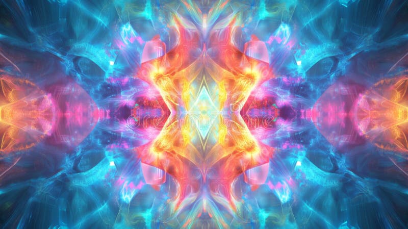 Vibrante y colorido fondo abstracto con energía brillante stock de ilustración