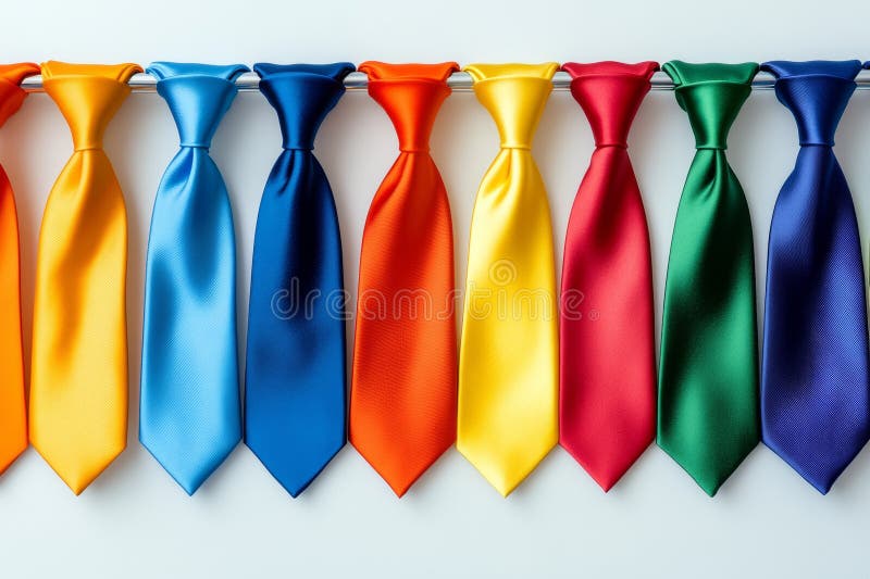 Vibranti sciarpe di seta in diversi colori e motivi sono presenti nella Colorful Silk Scarves Collection perfetta per immagini stock libere da diritti