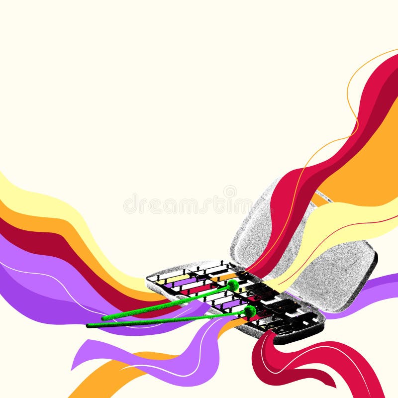 Vibraphone créer une symphonie colorée mêlant des tons métalliques à l'essence vibrante de l'improvisation jazz moderne illustration libre de droits