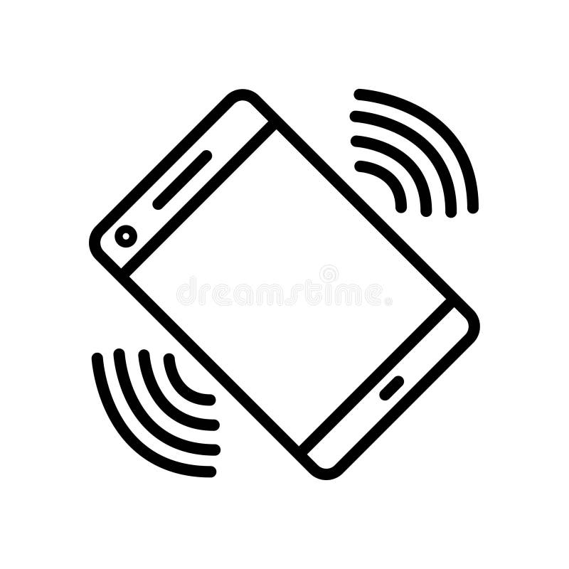 Smartphone Call, Vibrating Vector Icon Stock Vector Illustration of ringing, sign 154040047