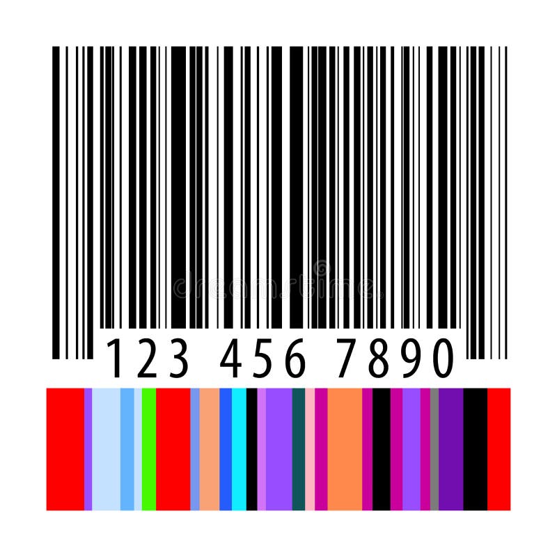 Vibrierendes Farbakzent-Barcode-Konzept vektor abbildung Vibrierendes Farbakzent-Barcode-Konzept vektor abbildung