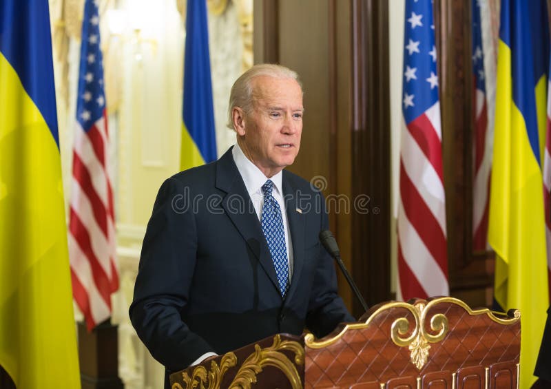 KIEV, UKRAINE - Dec 07, 2015: Vice president of USA Joe Biden during an official visit to Kiev, Ukraine