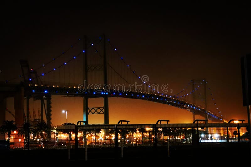 Vicent Thomas Bridge immagini stock libere da diritti Vicent Thomas Bridge immagini stock libere da diritti