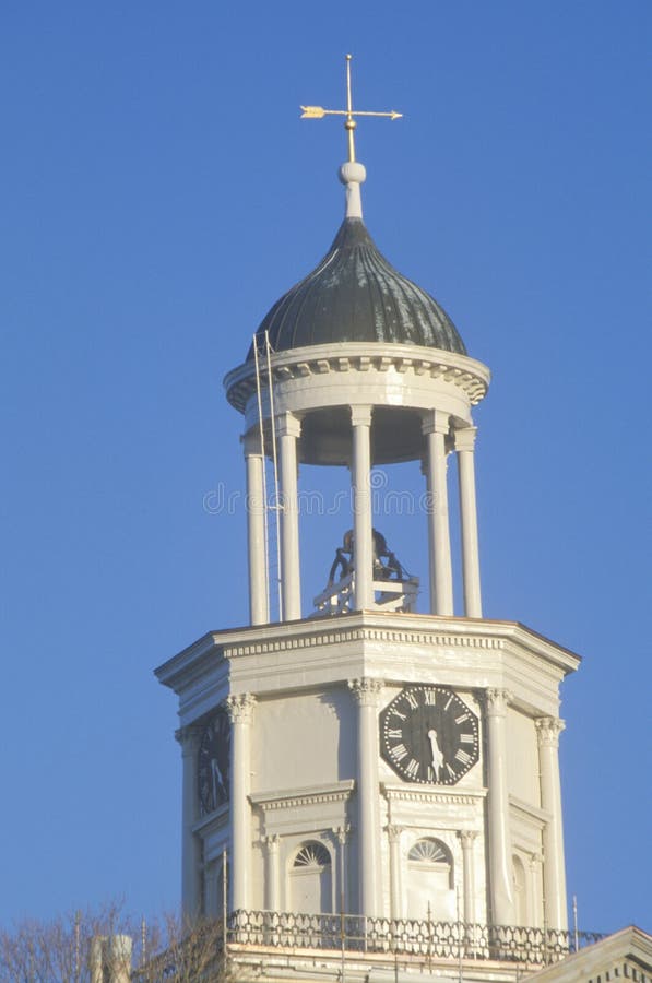 Vicksburg Old Courthouse clock tower on Mississippi River in Vicksburg, MS