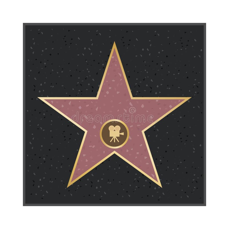 Vicoli della stella di fama di Hollywood Stella di gloria illustrazione di stock Vicoli della stella di fama di Hollywood Stella di gloria illustrazione di stock