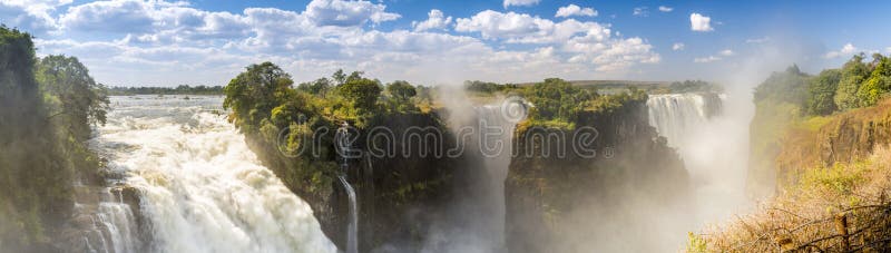 Victoria Falls Waterfall Between Zimbabwe and Zambia In Africa