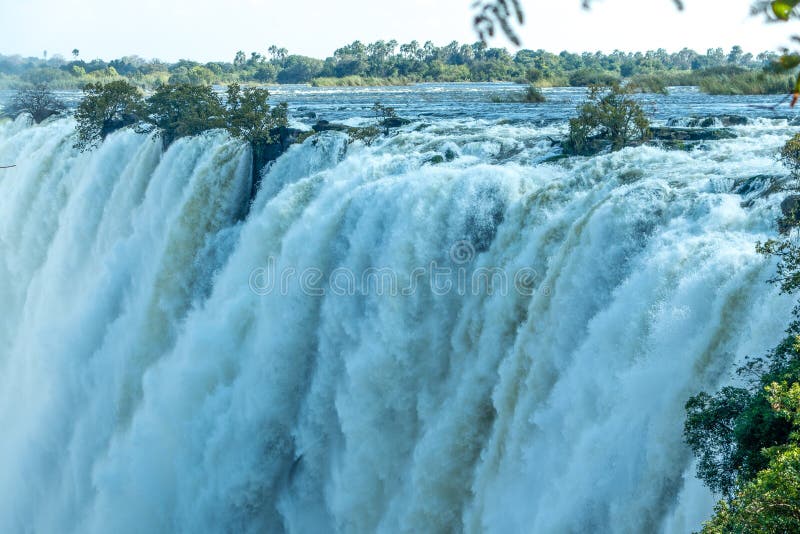 Victoria Falls Livingstone Zambia - World Natural Heritage of UNESCO royalty free stock images Victoria Falls Livingstone Zambia - World Natural Heritage of UNESCO royalty free stock images