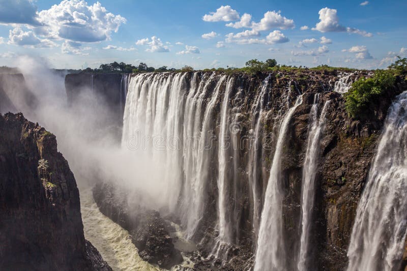 Victoria Falls in Zambia stock photo