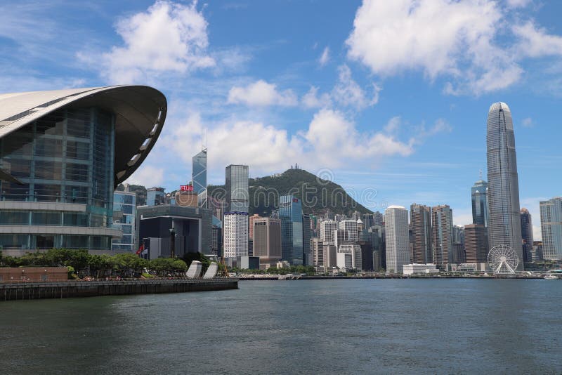 Victoria-Hafen, Hong Kong redaktionelles stockfoto. Bild von kanal