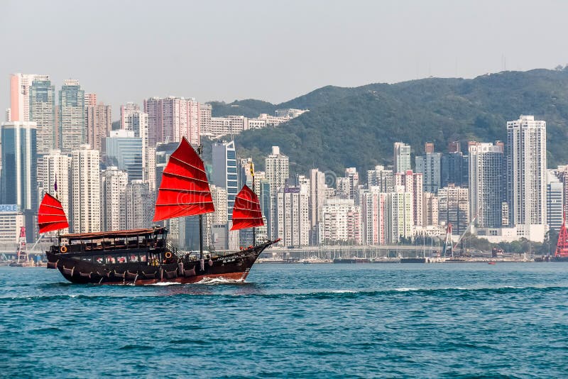 Victoria Harbor View en Chinese Troep stock foto's Victoria Harbor View en Chinese Troep stock foto's