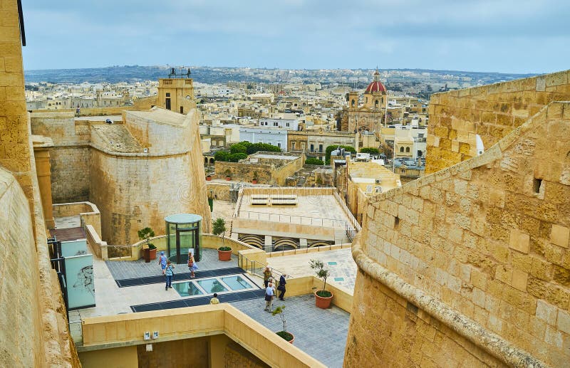 The City of Victoria from Rabat Ramparts, Victoria, Gozo Island, Malta Editorial Photography - Image of archipelago, rabat: 129548272