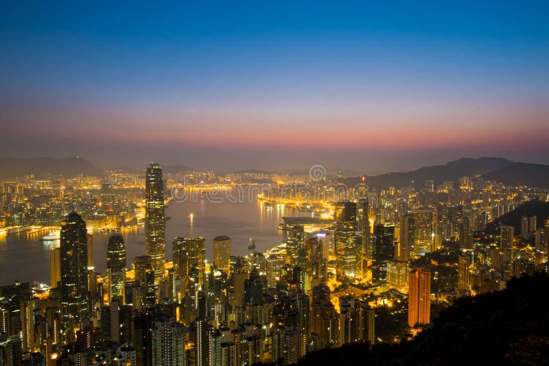 The VICTORIA PEAK , HONG KONG. Stock Image - Image of tourist, kong