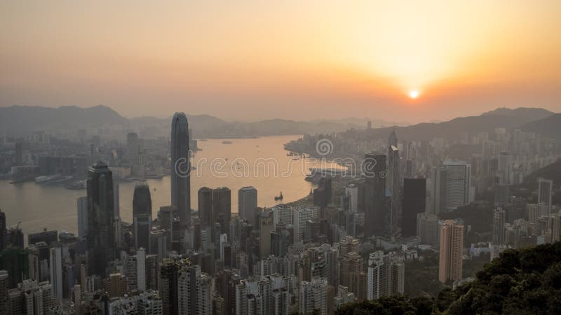 The VICTORIA PEAK , HONG KONG. Editorial Image - Image of hong, march