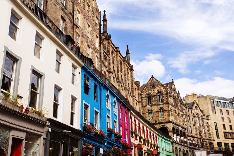 Victoria Street in Edinburgh, Schottland lizenzfreie stockfotografie Victoria Street in Edinburgh, Schottland lizenzfreie stockfotografie
