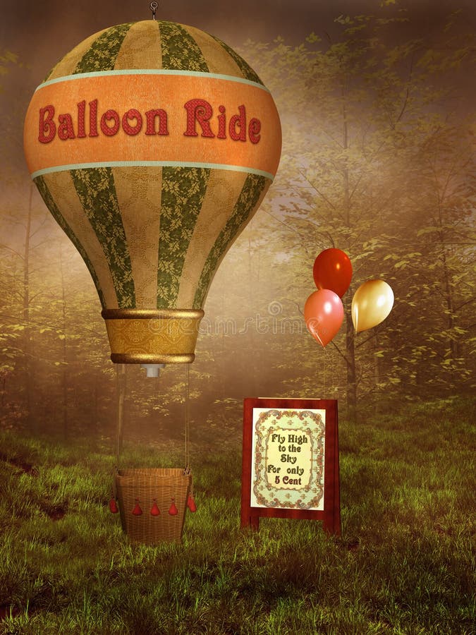 Victoriaanse ballonrit royalty-vrije illustratie Victoriaanse ballonrit royalty-vrije illustratie