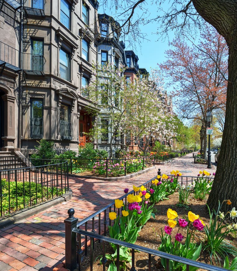 Victorian Brownstones in Boston Back Bay royalty free stock images Victorian Brownstones in Boston Back Bay royalty free stock images